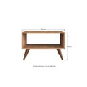 Ver imagem 3 de Mesa Centro para Sala de Estar Indiana Marrom Freijó