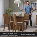 Ver imagem 5 de Conjunto Sala de Jantar Mesa Tampo de Vidro 4 Cadeiras Rustic/sintético Bege Espanha Madesa