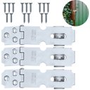 Ver imagem 1 de Dobradiça Porta Cadeado Fecho Trinco Zincado 6,5cm para Portão Gaveta Armário | Silvana | Kit 03 Un