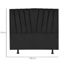 Ver imagem 3 de Cabeceira Casal Queen Size Cama Estofada 160 Cm Emma Linho:preto