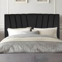 Ver imagem 1 de Cabeceira Casal Queen Size Cama Estofada 160 Cm Emma Linho:preto