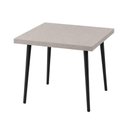 Ver imagem 1 de Mesa Jantar Quadrada Safira 70cm MDF Camurça Pés Pretos