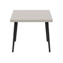 Ver imagem 3 de Mesa Jantar Quadrada Safira 70cm MDF Camurça Pés Pretos