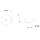 Ver imagem 2 de Cuba de Apoio sem Mesa P1 Platinum Roca Marrom/Beige