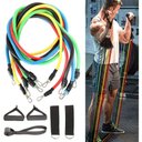 Ver imagem 6 de 11 Peças Elástico Extensor Exercicio Funcional até 100 Libras Kit Elástico Pilates Jt-003