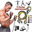 Ver imagem 3 de 11 Peças Elástico Extensor Exercicio Funcional até 100 Libras Kit Elástico Pilates Jt-003