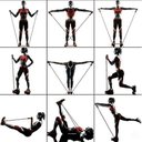 Ver imagem 4 de 11 Peças Elástico Extensor Exercicio Funcional até 100 Libras Kit Elástico Pilates Jt-003
