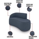 Ver imagem 3 de Sofá 2 Lugares Orgânico 140cm Morgan e 2 Poltronas Lua Suede Azul M D03 - D'Rossi