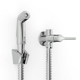Ducha Higiênica com Derivação Lix Cromado Celite Cinza - 3 Ducha Higiênica com Derivação Lix Cromado Celite Cinza - 3