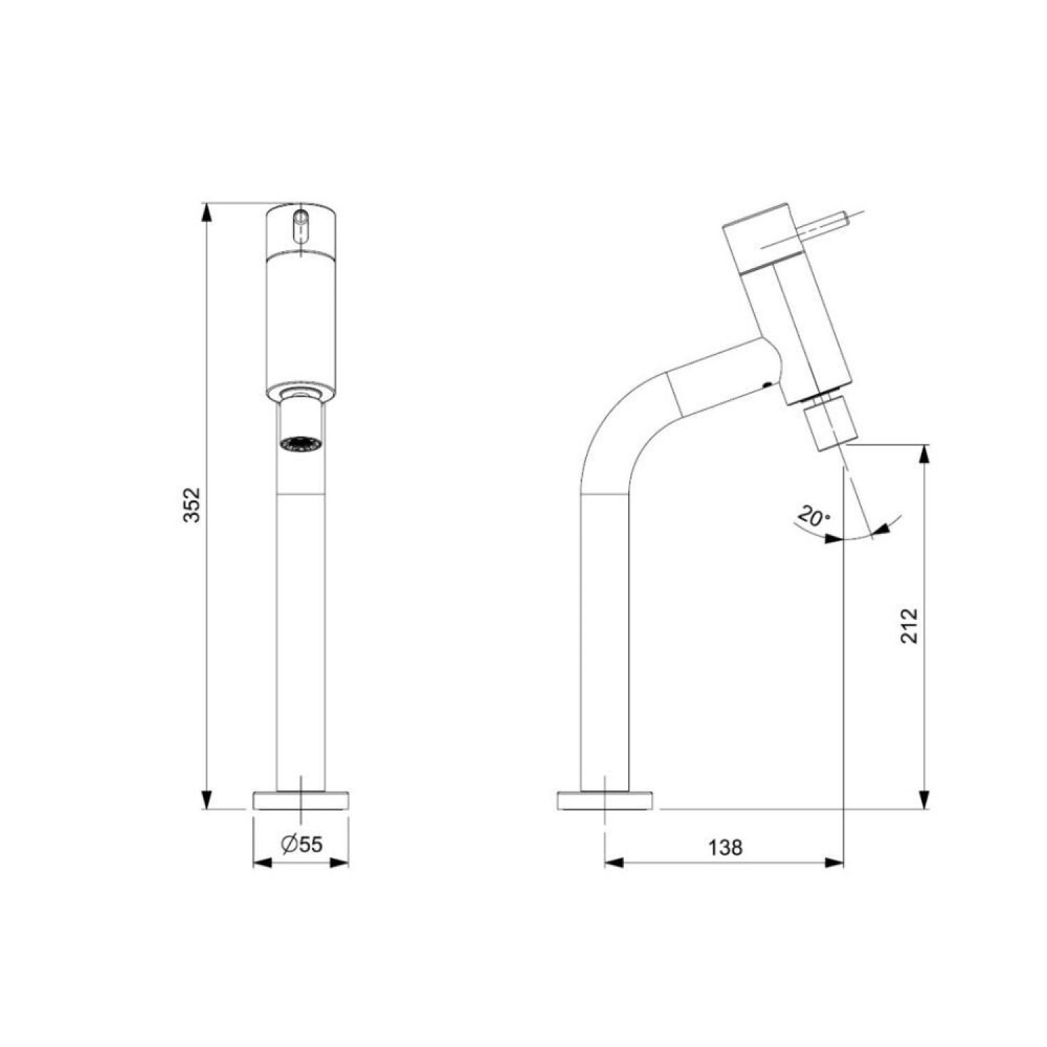 Monocomando para Cozinha de Mesa Bica Alta com Arejador Articulado Basic Celite - 3