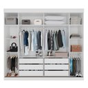 Ver imagem 2 de Guarda Roupa Casal 2 Portas 6 Gavetas Trancoso Branco/Neve