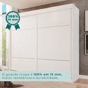 Ver imagem 7 de Guarda Roupa Casal 2 Portas 6 Gavetas Trancoso Branco/Neve
