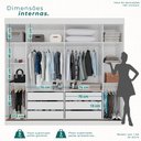Ver imagem 5 de Guarda Roupa Casal 2 Portas 6 Gavetas Trancoso Branco/Neve