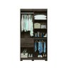Guarda Roupa Roupeiro Quarto Dormitório Solteiro Casal Verona 6.2 com Espelho Marrom Madeira - 3