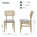Ver imagem 7 de Kit 2 Cadeira de Jantar Madeira Amara Design Elegante e Confortável Cinza