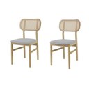 Ver imagem 1 de Kit 2 Cadeira de Jantar Madeira Amara Design Elegante e Confortável Cinza