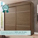 Ver imagem 7 de Guarda Roupa Casal 2 Portas 6 Gavetas Trancoso Marrom/New Canion/Off White