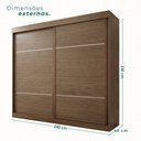Ver imagem 3 de Guarda Roupa Casal 2 Portas 6 Gavetas Trancoso Marrom/New Canion/Off White