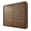 Ver imagem 2 de Guarda Roupa Casal 2 Portas 6 Gavetas Trancoso Marrom/New Canion/Off White