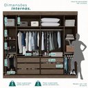 Ver imagem 5 de Guarda Roupa Casal 2 Portas 6 Gavetas Trancoso Marrom/New Canion/Off White