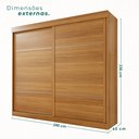 Ver imagem 4 de Guarda Roupa Casal 2 Portas 6 Gavetas Trancoso Marrom/Cinamomo/Off White