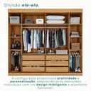 Ver imagem 6 de Guarda Roupa Casal 2 Portas 6 Gavetas Trancoso Marrom/Cinamomo/Off White