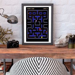 Quadro Decoração Grande Quarto Moderno Parede Pac Man Jogo - 3