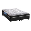 Ver imagem 1 de Cama Box Queen: Colchão Espuma Probel Guarda Costas Super Resistente + Base CRC Suede Gray(158x198)