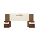 Ver imagem 1 de Cabeceira para Cama Queen Extensivel Loanda com Mesa de Cabeceira Gaveta Jatoba Areia Santos Andirá