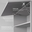Ver imagem 6 de Armário Aéreo Planejado Microondas 70cm Nara CabeCasa MadeiraOriginals Cinza
