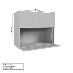 Armário Aéreo Microondas 70cm Nara CabeCasa MadeiraMadeira - 4
