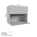 Ver imagem 5 de Armário Aéreo Planejado Microondas 70cm Nara CabeCasa MadeiraOriginals Cinza
