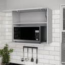 Ver imagem 3 de Armário Aéreo Planejado Microondas 70cm Nara CabeCasa MadeiraOriginals Cinza