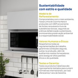Armário Aéreo Microondas 70cm Nara CabeCasa MadeiraMadeira - 7