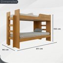 Ver imagem 3 de Beliche Solteiro em MDF Paris 125