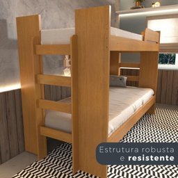 Beliche Solteiro em MDF Paris 125 - 5 Beliche Solteiro em MDF Paris 125 - 5