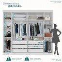Ver imagem 5 de Guarda Roupa Casal 6 Portas 6 Gavetas Olímpia Branco/Neve