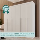 Ver imagem 7 de Guarda Roupa Casal 6 Portas 6 Gavetas Olímpia Branco/Neve