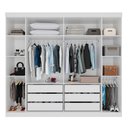 Ver imagem 4 de Guarda Roupa Casal 6 Portas 6 Gavetas Olímpia Branco/Neve