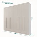 Ver imagem 4 de Guarda Roupa Casal 6 Portas 6 Gavetas Olímpia