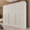 Ver imagem 1 de Guarda Roupa Casal 6 Portas 6 Gavetas Olímpia Branco/Neve