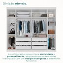 Ver imagem 6 de Guarda Roupa Casal 6 Portas 6 Gavetas Olímpia Branco/Neve