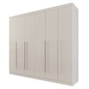 Ver imagem 2 de Guarda Roupa Casal 6 Portas 6 Gavetas Olímpia Branco/Neve