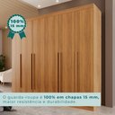 Ver imagem 7 de Guarda Roupa Casal 6 Portas 6 Gavetas Olímpia Marrom/Cinamomo