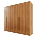 Ver imagem 3 de Guarda Roupa Casal 6 Portas 6 Gavetas Olímpia Marrom/Cinamomo