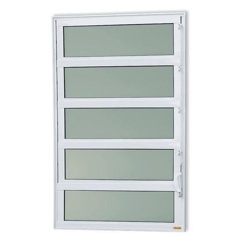 Vitrô Alumínio Branco Basculante 5V Maxx - 100x60cm