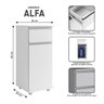 Armário P/ Bebedouro C/ Porta e Gaveta Cozinha Branco - Alfa - 1