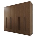 Ver imagem 3 de Guarda Roupa Casal 6 Portas 6 Gavetas Olímpia Marrom/New Canion