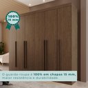 Ver imagem 7 de Guarda Roupa Casal 6 Portas 6 Gavetas Olímpia Marrom/New Canion