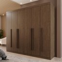 Ver imagem 1 de Guarda Roupa Casal 6 Portas 6 Gavetas Olímpia Marrom/New Canion